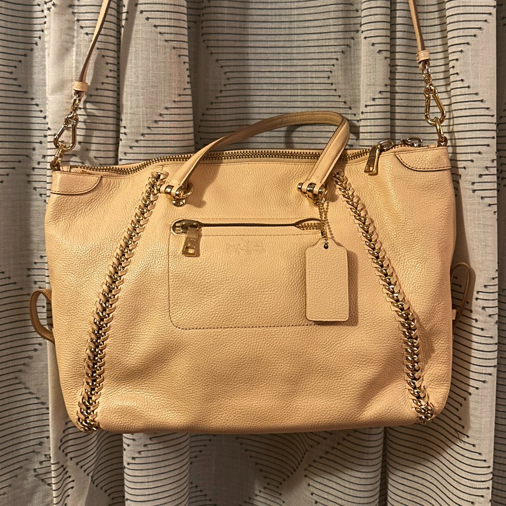 Coach Whiplash Leather Prairie Satchel Apricot